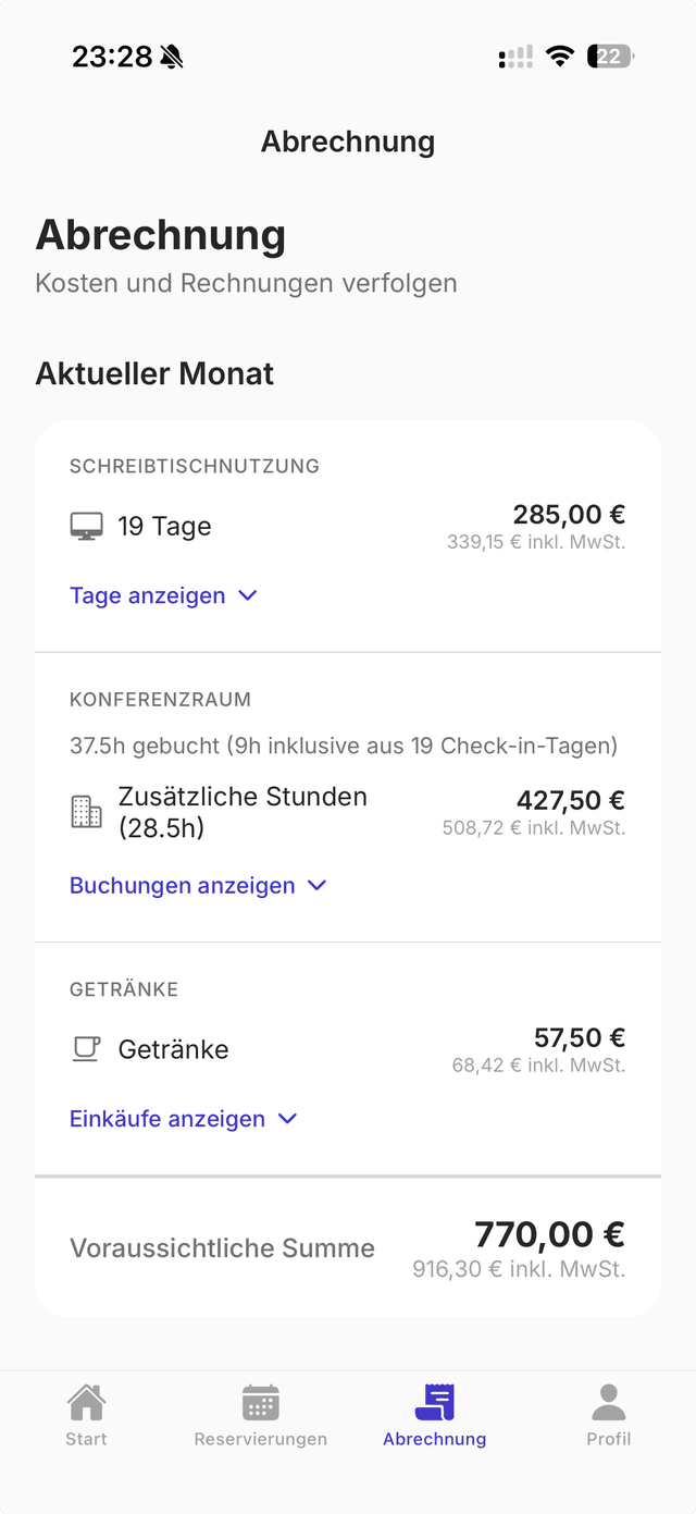 Abrechnung & Rechnungen